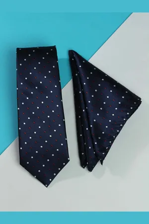 Tossido Men Woven Design Tie And Pocket Square Accessory Gift Set
