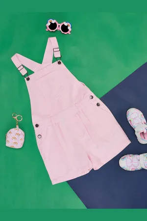 Pantaloons Girls Shoulder Straps Cotton Pinafore Dress
