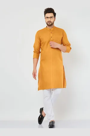 Armaan Ethnic Mandarin Collar Regular Pure Cotton Kurta with Pyjamas
