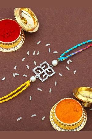 ESTELE Set Of 2 Bhaiya Bhabhi Thread Rakhis