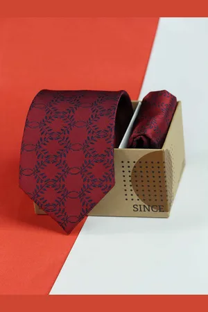 Tossido Men Printed Tie & Pocket Square Accessory Gift Set