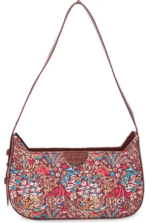 TEAL Floral Printed Structured Sling Bag
