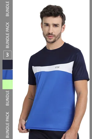 ftx Pack Of 3 Colourblocked Round Neck Dry-Fit Sports T-shirt