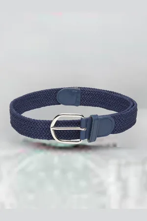 Mast & Harbour Men Blue Braided Stretchable Belt