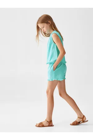 MANGO Girls High-Rise Shorts