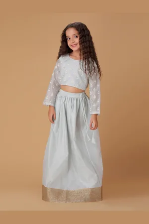 HERE&NOW Girls Ethnic Motifs Printed Ready to Wear Lehenga & Choli