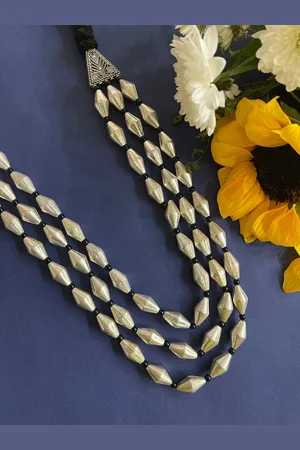 Digital Dress Room Silver-Plated Oxidised Necklace