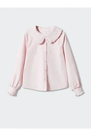 MANGO Girls Striped Pure Cotton Casual Shirt