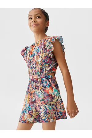 MANGO Girls Printed Playsuit