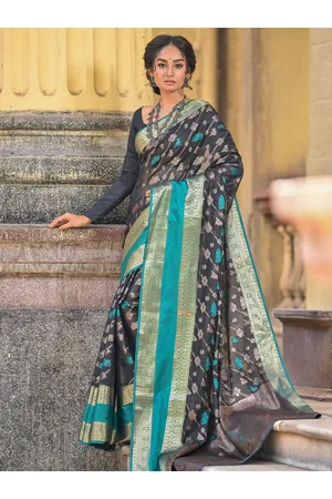 Anouk Ethnic Motifs Woven Design Zari Art Silk Saree