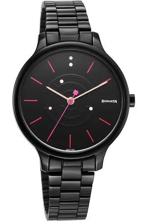 Sonata Women Textured Dial & Bracelet Style Straps Analogue Watch 87050NM01