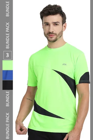 ftx Pack Of 3 Colourblocked Round Neck Dry-Fit Sports T-shirt