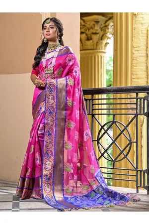 Anouk Ethnic Motifs Woven Design Zari Saree