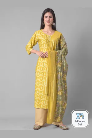 Dollar Missy Ethnic Motifs Printed Beads and Stones Kurta With Palazzos & Dupatta