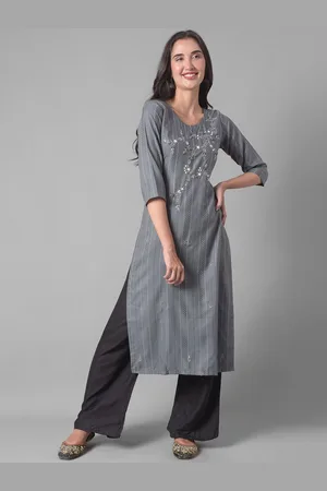 Dollar Missy Floral Embroidered Beads & Stones Straight Kurta
