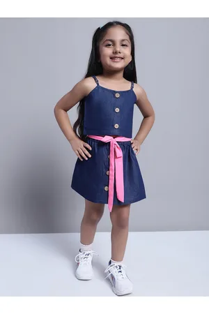 Superminis Girls Shoulder Strap Top With Skirt