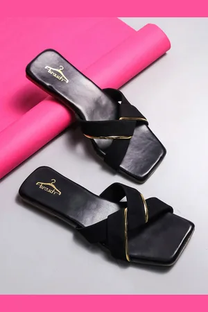 Brauch Suede Slip-On Open Toe Flats