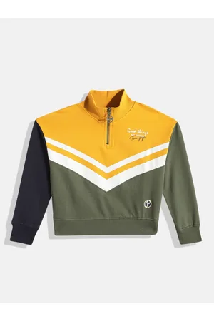 Pepe Jeans Girls Colourblocked Pure Cotton Sweatshirt
