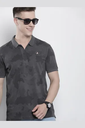 The Indian Garage Co Men Abstract Printed Polo Collar T-shirt