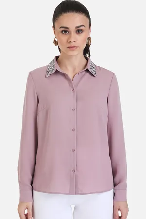 Kazo Spread Collar Embellished Casual Shirt