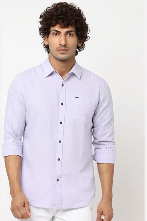 Blue Buddha Spread Collar Regular Fit Opaque Cotton Casual Shirt