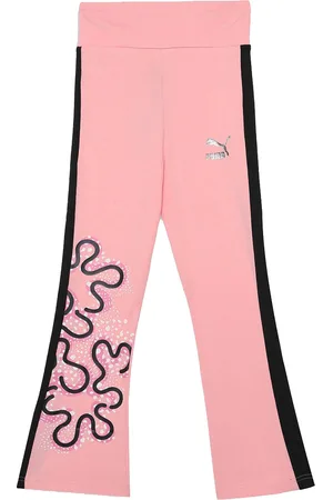 PUMA T7 Flower Girls Graphic Printed Cotton Leggings