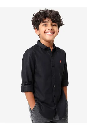 BONKIDS Boys Cotton Opaque Casual Shirt
