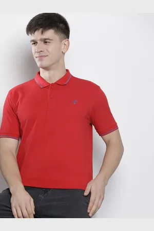 The Indian Garage Co Men Solid Polo Collar T-shirt