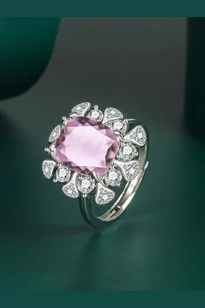 Designs & You Silver-plated Ice-cut AD-studded Finger Ring