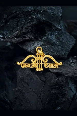Mansiyaorange Men Gold Plated Jaishree Shyam Pendant