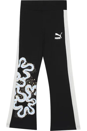 PUMA T7 Flower Girls Graphic Printed Cotton Leggings