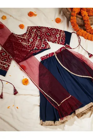 Stylo Bug Girls Printed Ready to Wear Lehenga & Blouse With Dupatta