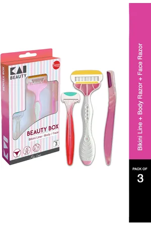 kai Set Of 3 Women Body Razor - Face Razor & Bikini Razor