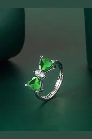 Designs & You Silver-Plated Cubic Zirconia-Studded Finger Ring