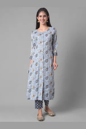 Dollar Missy Paisley Printed Regular Sequinned Kurta With Trousers