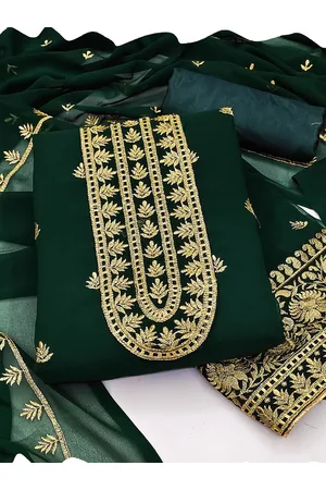 MANVAA Ethnic Motifs Embroidered Unstitched Dress Material
