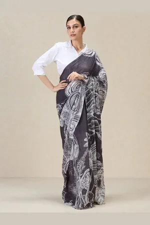 Liva Abstract Printed Liva Saree