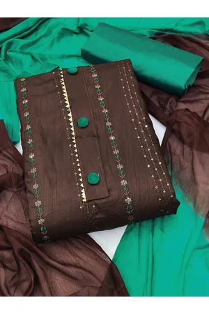 MANVAA Ethnic Motifs Embroidered Sequinned Detail Unstitched Dress Material