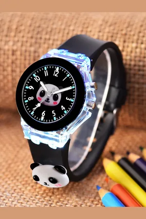 Shocknshop Unisex Kids Printed Dial Analogue Multi Function Watch 327 Black Panda