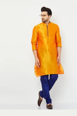 Armaan Ethnic Stright Dupion Silk Kurta With Churidar