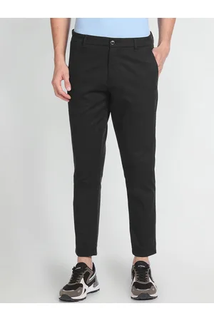 Arrow Men Slim Fit Low-Rise Cropped Chinos Trousers