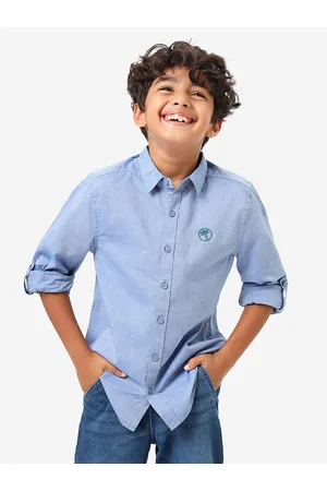 BONKIDS Boys Cotton Opaque Casual Shirt