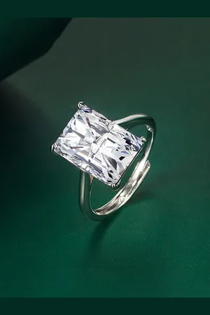 Designs & You Silver-plated Ice-cut AD-studded Finger Ring
