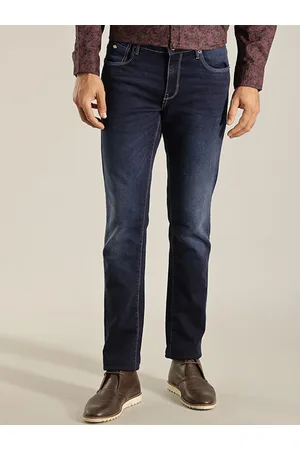 Indian Terrain Men Brooklyn Slim Fit Clean Look Mid-Rise Cotton Jeans