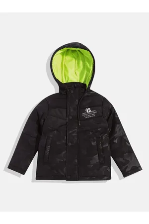 Pepe Jeans Boys Camouflage Printed Hooded Tailored Jacket