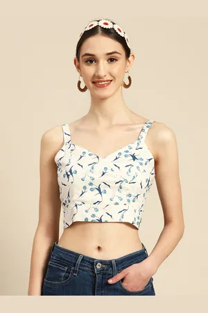 Sangria Floral Print Crop Top