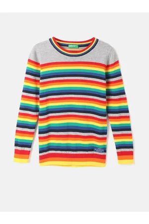 Benetton Boys Striped Pullover Sweater