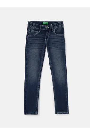 Benetton Boys Slim Fit Light Fade Cotton Jeans