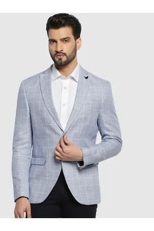 Blackberrys Checked Single-Breasted Slim Fit Blazers