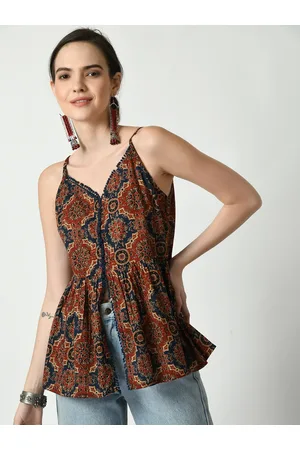 DressBerry Print Ethnic Pure Cotton Top